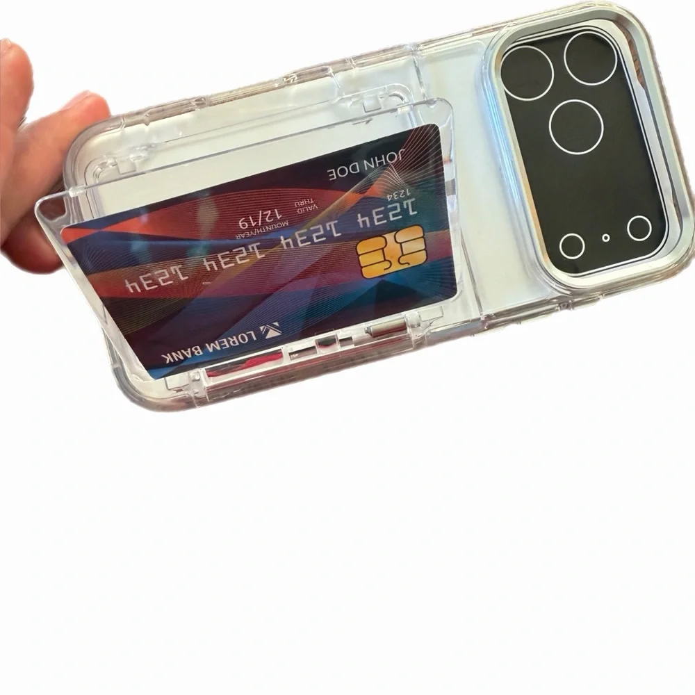 Clear Phone Case with Card Holder. IPhone 17 Pro Max
